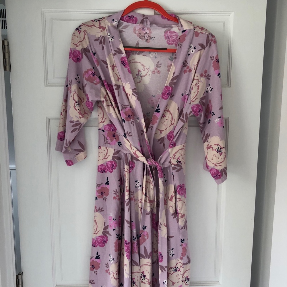 Baby Be Mine Nursery Labor Maternity Robe S/M